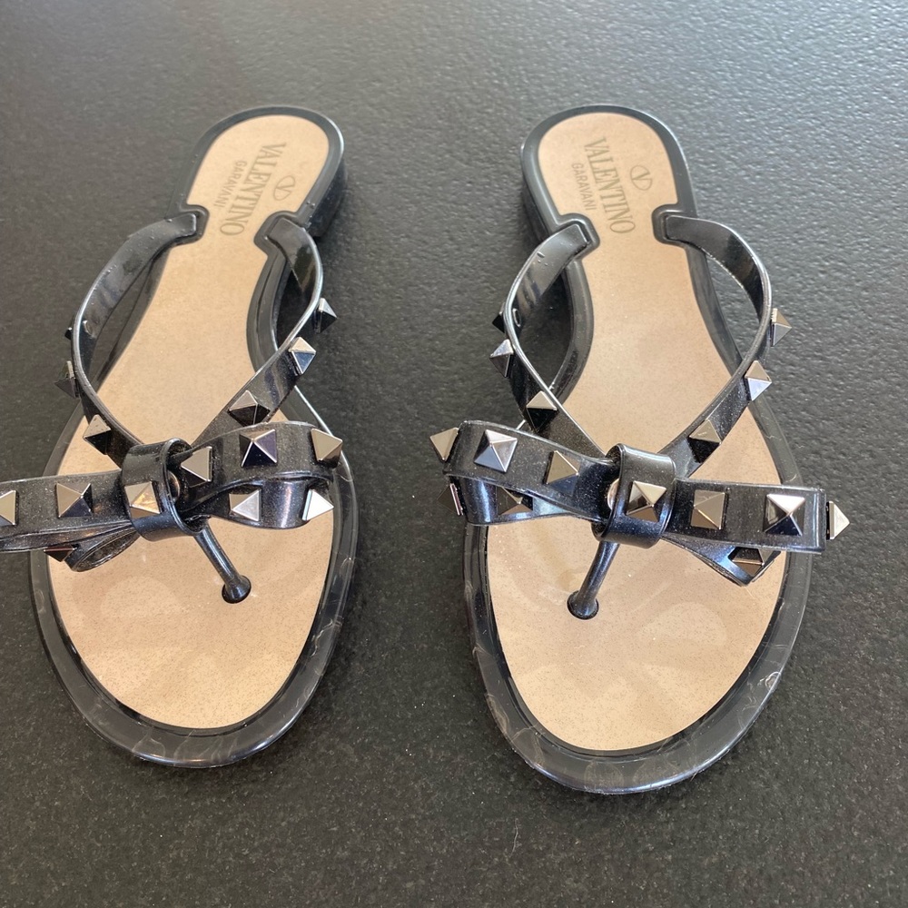 Valentino Bow Tie Jelly Sandals